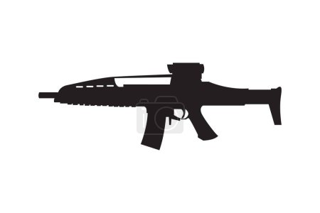 Ilustración de Arma XM8 sobre fondo blanco - Imagen libre de derechos