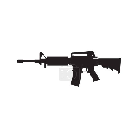 Téléchargez les illustrations : M4A1 arme sur fond blanc - en licence libre de droit