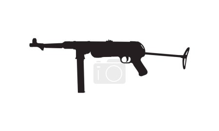 Illustration for Mp 40 weapon on white background - Royalty Free Image