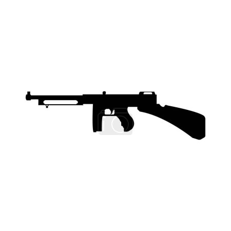 Illustration for Thomson weapon on white background - Royalty Free Image