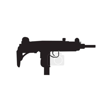 Illustration for Uzi weapon on white background - Royalty Free Image