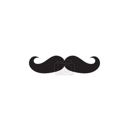 Ilustración de Icono de bigote aislado sobre fondo blanco - Imagen libre de derechos