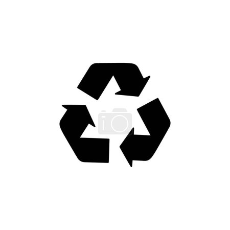 Illustration for Recycle vector icon isolated on white background - Royalty Free Image