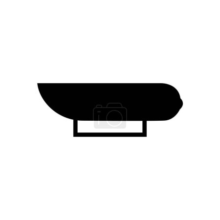 Illustration for Titan submersible underwater submarine vector icon isolated on white background - Royalty Free Image
