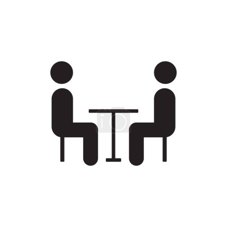 Téléchargez les illustrations : Table réunion icône sur fond blanc - en licence libre de droit