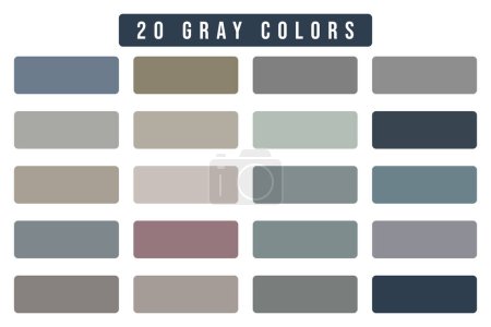 Ilustración de 20 Conjunto de colores grises - Imagen libre de derechos