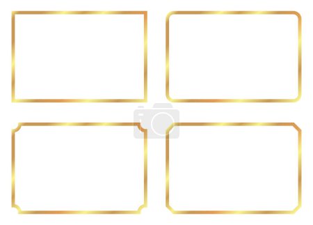 Téléchargez les illustrations : Cadre rectangle isolé sur fond blanc - en licence libre de droit