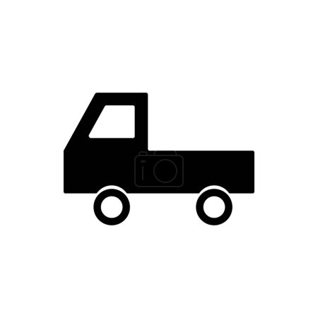 Téléchargez les illustrations : Icône de camion isolé sur fond blanc - en licence libre de droit