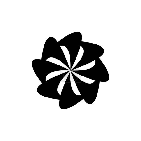 Ilustración de Forma de flor abstracta sobre fondo blanco - Imagen libre de derechos