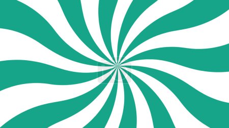 Ilustración de Fondo de remolino de rayas espirales retorcidas verdes y blancas - Imagen libre de derechos