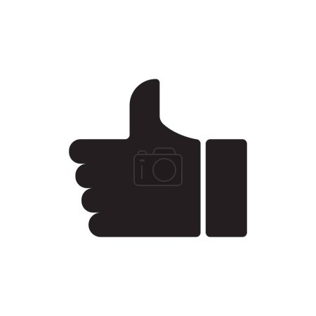 Illustration for Thumb up vector icon, like symbol isolated on white background - Royalty Free Image
