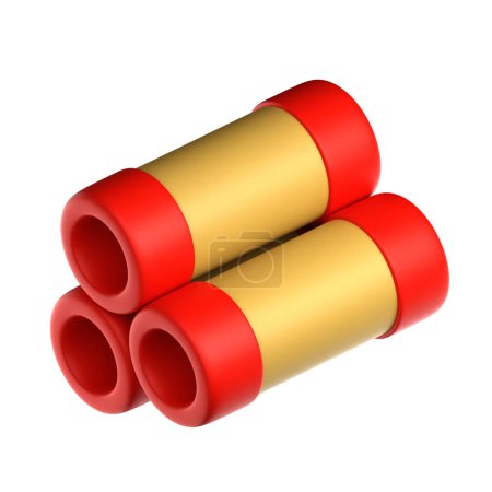 Photo for 3d plastic pipe illustration. set of 3D labor day icons. tools for doing repairs. perfect for websites, mobile apps, and presentations. 3D rendering - Royalty Free Image