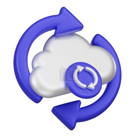Téléchargez les photos : Explorez le transfert de données transparent avec une icône Cloud Sync rendue 3D. Élevez vos projets grâce à ce design moderne inspiré de la technologie pour le Web, les présentations et l'innovation numérique. - en image libre de droit