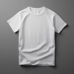 white t - shirt on a gray background