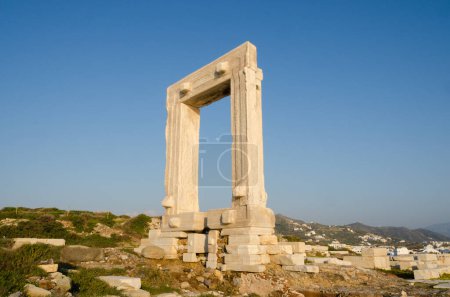 ancient ruins of the temple of Naxos in greece