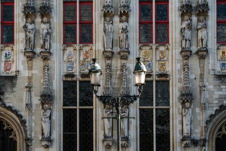 Photo for Detail of the city hall faccade of Brugge, belgium - Royalty Free Image