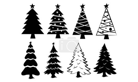 Árbol de Navidad, Árbol de Navidad Creative Kids Snow Paper, Ilustración vectorial del tema de Navidad.
