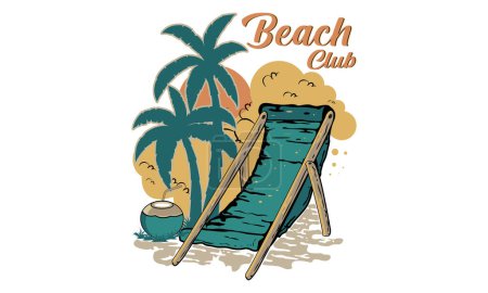 Téléchargez les illustrations : California Beach Club T-shirt de surf. Bonjour, T-shirt Summer California Beach Vector Design. - en licence libre de droit