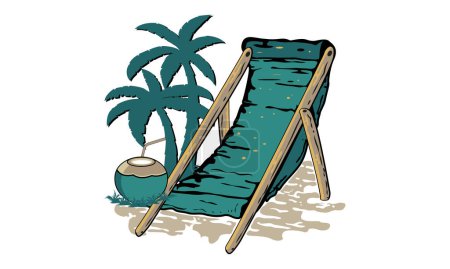 Téléchargez les illustrations : Chaise de plage California Surfing Design, Californie Bateaux de surf Colorful Beach SVG Illustration Design, Bonjour, Summer California Beach Vector T-shirt Design. - en licence libre de droit