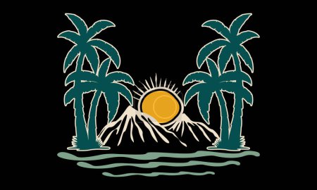 Téléchargez les illustrations : Aloha Hawaii Surfing Beach California Design, Californie Bateaux de surf Colorful Beach SVG Illustration Design, Bonjour, Summer California Beach Vector T-shirt Design. - en licence libre de droit