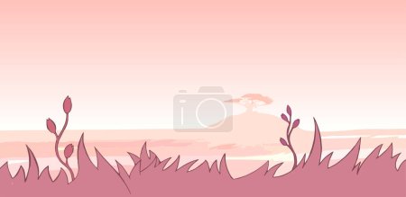 Illustration for Steven Universe Pink Sky Background - Royalty Free Image