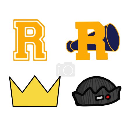 Illustration for Riverdale icons set of ilustrated vectors - Royalty Free Image