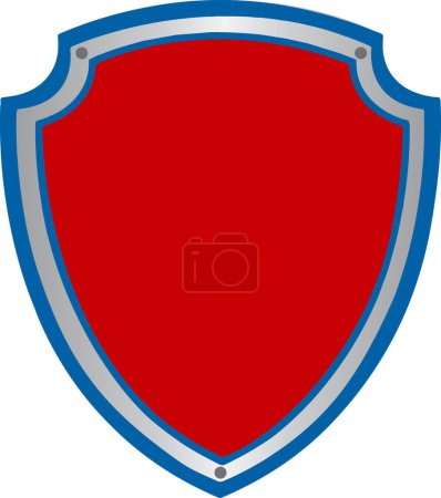 Pfote Patrouillenhunde animierte kindliche Symbol Element rotes Schild