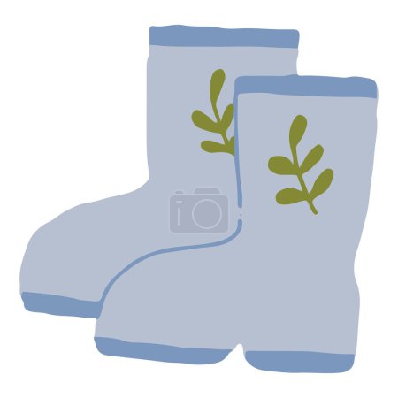 Ilustración de Azul jardín botas icono, ilustración vector simple - Imagen libre de derechos