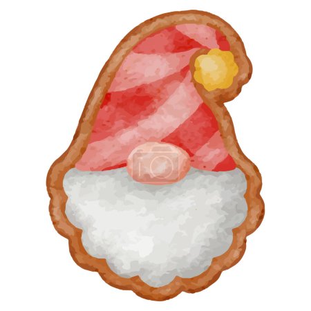 Ilustración de Una ilustración de galletas de Navidad en un estilo acuarela. - Imagen libre de derechos