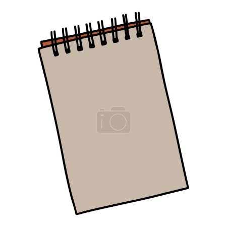Illustration for Notepad icon, flat style - Royalty Free Image