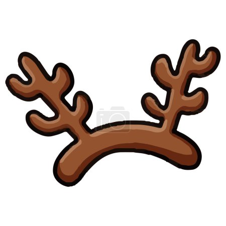Illustration for Deer christmas decoration cartoon vector illustration graphic design - Royalty Free Image