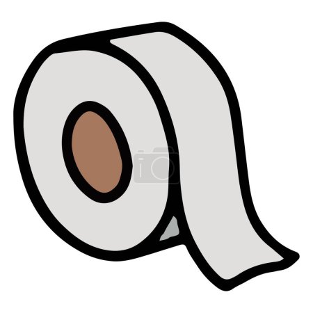 Illustration for Tissue roll paper icon - Royalty Free Image