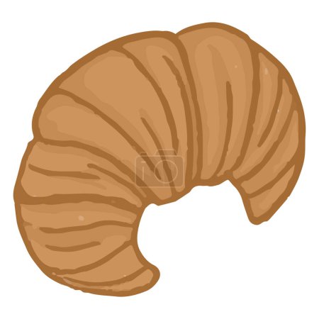 Ilustración de Croissant de dibujos animados, icono de croissant - Imagen libre de derechos