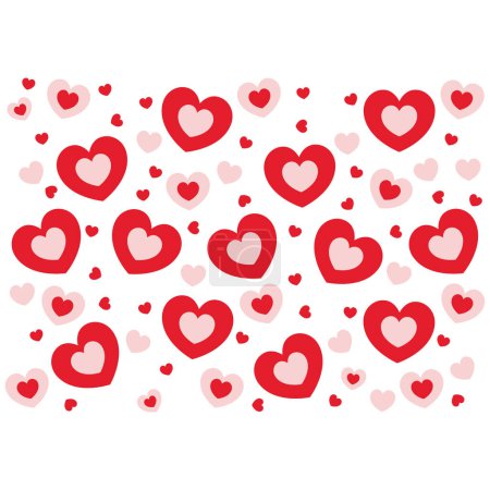 Téléchargez les photos : Coeurs fond rouge vecteur d'amour - en image libre de droit