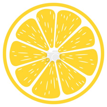 Téléchargez les photos : Tranche de citron morceau de vecteur - en image libre de droit