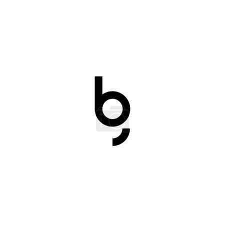 Téléchargez les illustrations : Modèle de design vectoriel de logo BG lettre moderne - en licence libre de droit