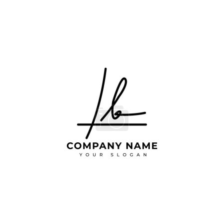 Illustration for Lb Initial signature logo vector design - Royalty Free Image