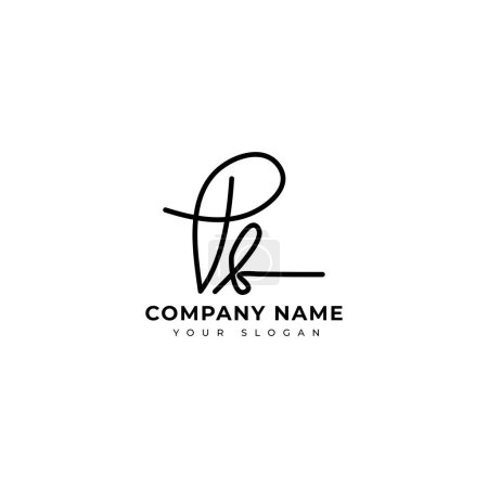 Illustration for Pb Initial signature logo vector design - Royalty Free Image