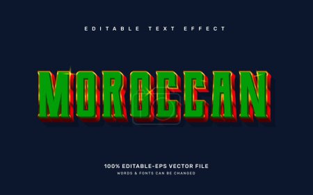 Illustration for Morooccan editable text effect template - Royalty Free Image