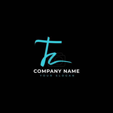 Illustration for Tc Initial signature logo vector design - Royalty Free Image