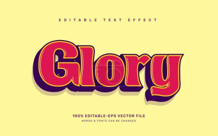 Illustration for Glory editable text effect templat - Royalty Free Image