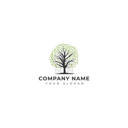 Illustration for Tree logo vector design template - Royalty Free Image