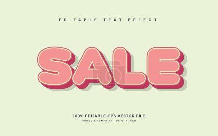 Illustration for Sale editable text effect template - Royalty Free Image