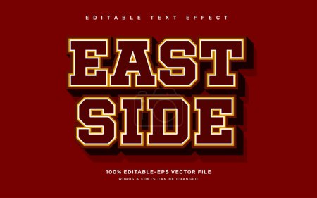 Illustration for East side editable text effect template - Royalty Free Image