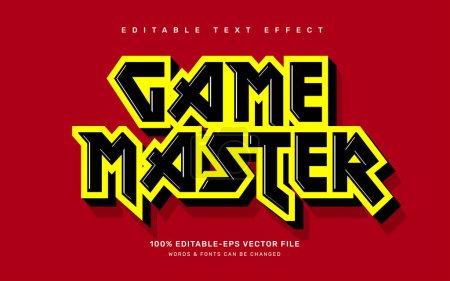 Téléchargez les illustrations : Modèle d'effet de texte modifiable Game Master - en licence libre de droit