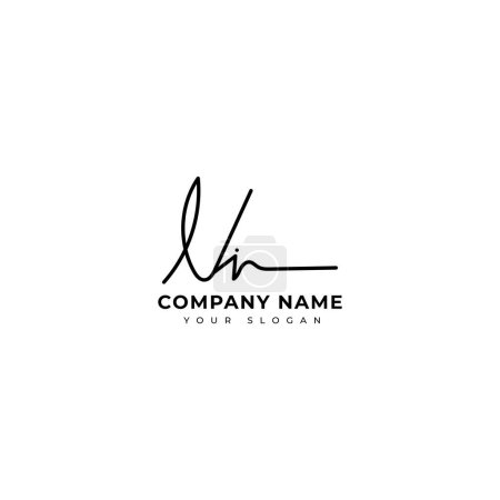 Photo for Ni Initial signature logo vector design - Royalty Free Image