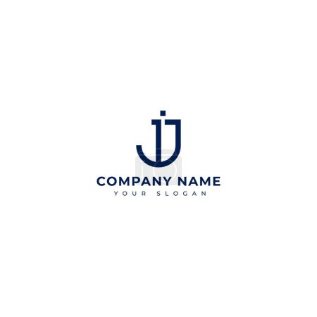 Illustration for Ij Initial signature logo vector design - Royalty Free Image