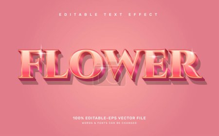 Illustration for Rose gold editable text effect template - Royalty Free Image