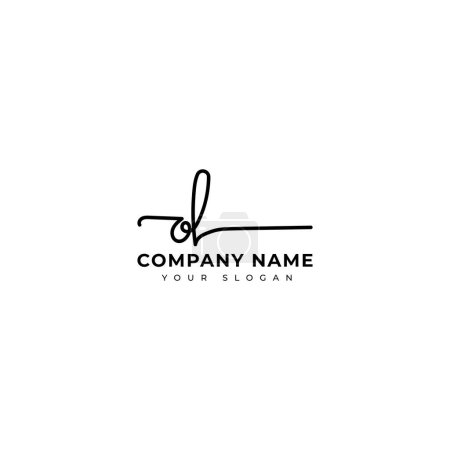 Illustration for Ol Initial signature logo vector design - Royalty Free Image