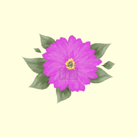 Illustration for Watercolor flower illustration for background and invitation card - Royalty Free Image